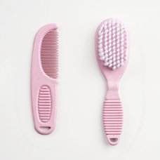 EP607-BP-P: Pink Eco Brush & Comb Set (Bulk Pack)